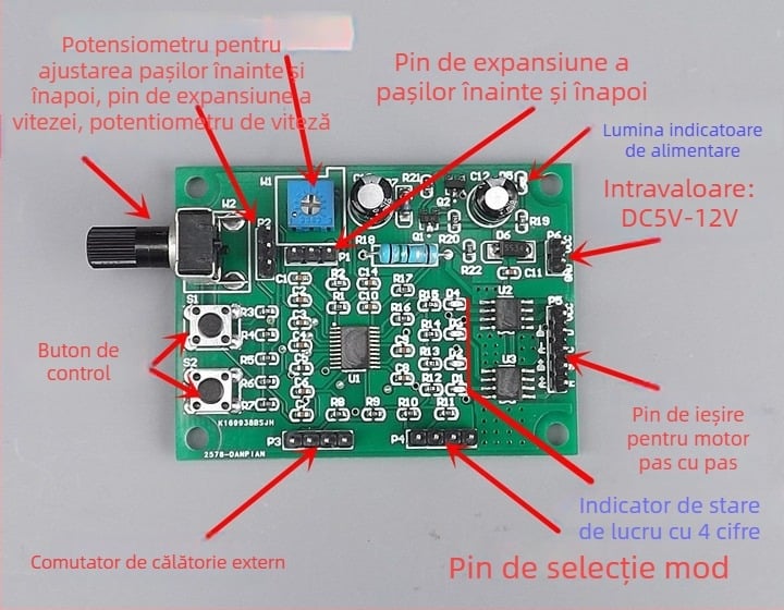 Pompa peristaltică micro cu 8 pași, autoamorsare, motor pas cu pas cu două faze, patru fire 3-5; include placă driver de 5V, conector Pagoda și tuburi de 1 m