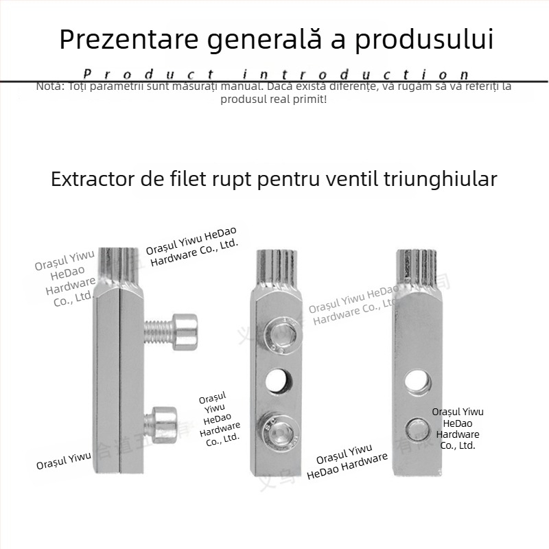 Hedaohardware Set de unelte demontare – 5 piese, extractoare universale pentru filete la robinete și țevi, materiale PP/TPR/oțel carbon