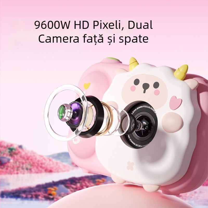 Lelefish Cameră digitală pentru copii — fotografie și înregistrare video, pentru vârsta 4–6 ani, dezvoltă vederea, dezvoltarea cognitivă și coordonarea mână-ochi