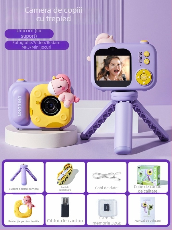 Camera pentru copii Lelefish – cameră digitală pentru joc de rol și fotografiere, 4–6 ani