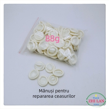 Coturi pentru degete pentru repararea ceasurilor, din cauciuc, kit cu aproximativ 600 pungi mari și 150 pungi mici, pentru unelte de ceasuri, utilizare casnică