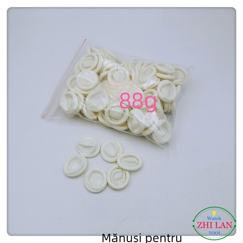 Coturi pentru degete pentru repararea ceasurilor, din cauciuc, kit cu aproximativ 600 pungi mari și 150 pungi mici, pentru unelte de ceasuri, utilizare casnică