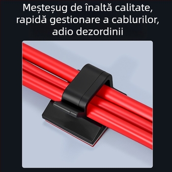 Clip transparent pentru managementul cablurilor, cu bază adezivă, pentru cabluri de rețea, potrivit pentru LAN-ul întreprinderii