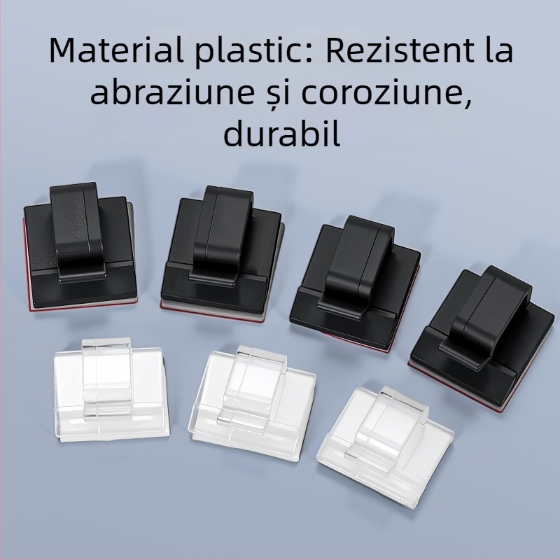 Clip transparent pentru managementul cablurilor, cu bază adezivă, pentru cabluri de rețea, potrivit pentru LAN-ul întreprinderii