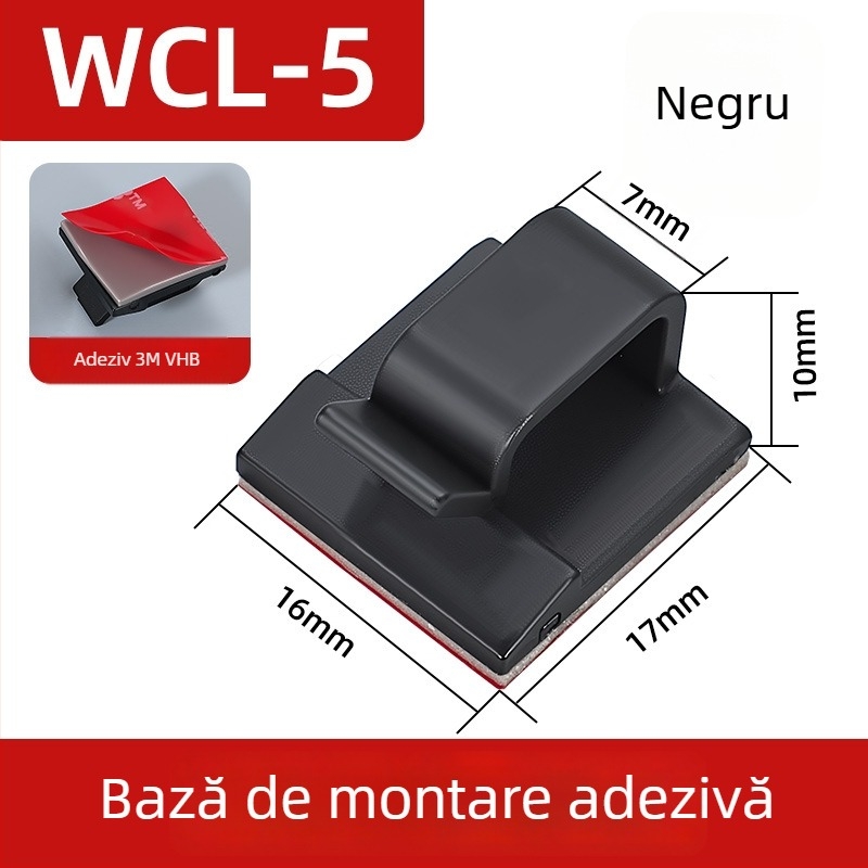 Clip transparent pentru managementul cablurilor, cu bază adezivă, pentru cabluri de rețea, potrivit pentru LAN-ul întreprinderii