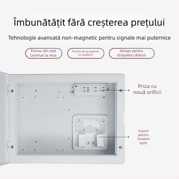 Box informativ multimedia pentru cabluri de rețea și fibră, montaj ascuns, carcasă ABS, rack distribuție cabluri