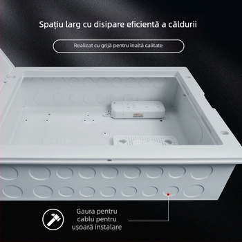 Box informativ multimedia pentru cabluri de rețea și fibră, montaj ascuns, carcasă ABS, rack distribuție cabluri