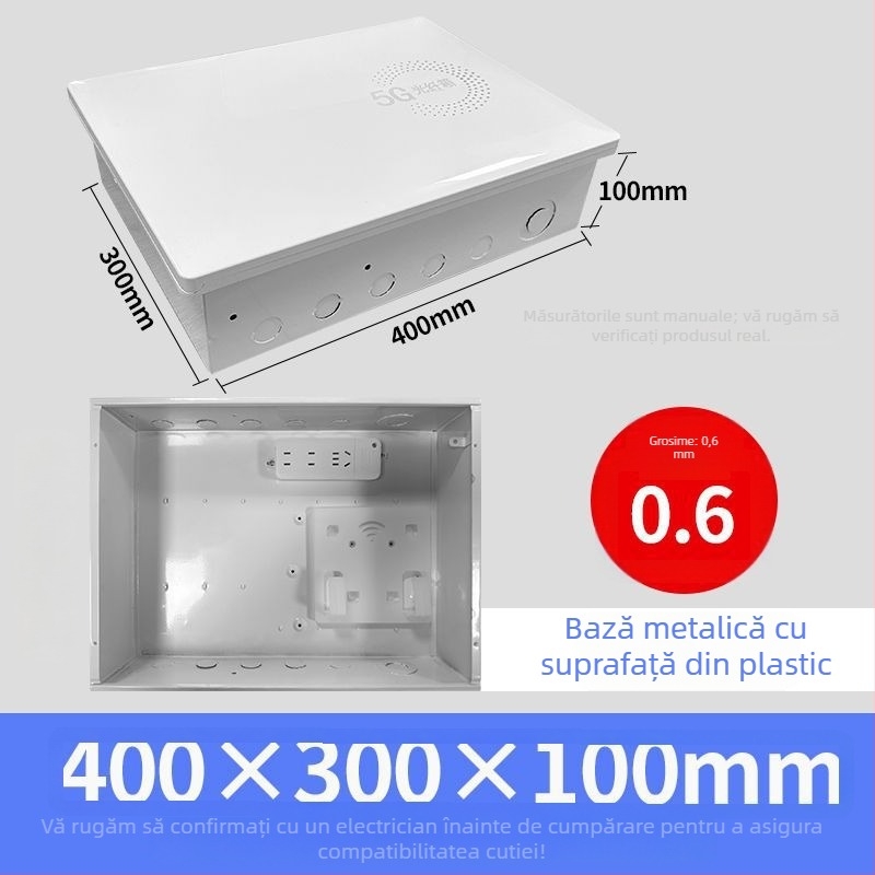 Box informativ multimedia pentru cabluri de rețea și fibră, montaj ascuns, carcasă ABS, rack distribuție cabluri