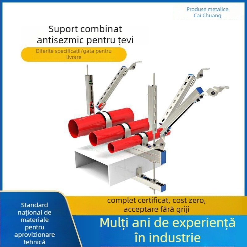 Suport antisism pentru trasee de cabluri și șină de bare — set complet de accesorii pentru suporturi de țevi (Gb/t 9074.11-1988)