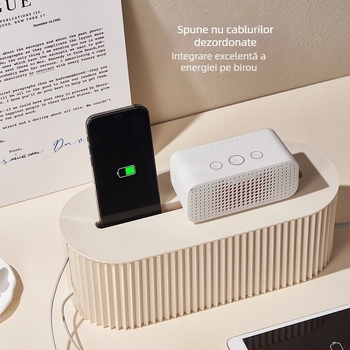 Cutie de gestionare a cablurilor, din plastic, stil pastoral, organizator de birou, multifuncțional