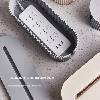 Cutie de gestionare a cablurilor, din plastic, stil pastoral, organizator de birou, multifuncțional