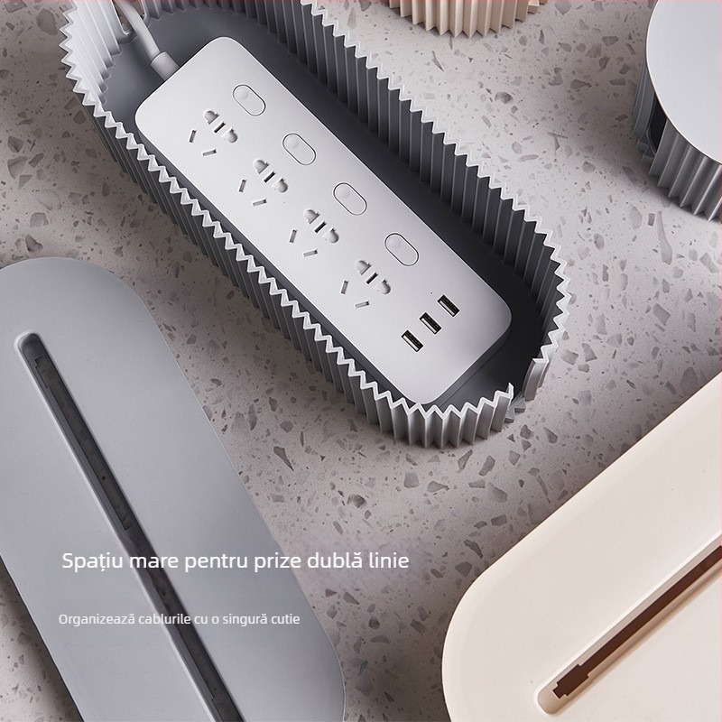Cutie ascunsă de gestionare a cablurilor pentru birou - plastic, stil pastoral, depozitare pe birou, categorie: alte unelte de organizare și protecție împotriva prafului, lansare în 2025