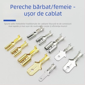 Bloc terminal din cupru, tip plug-in, configurație drept, model: terminal presat la rece