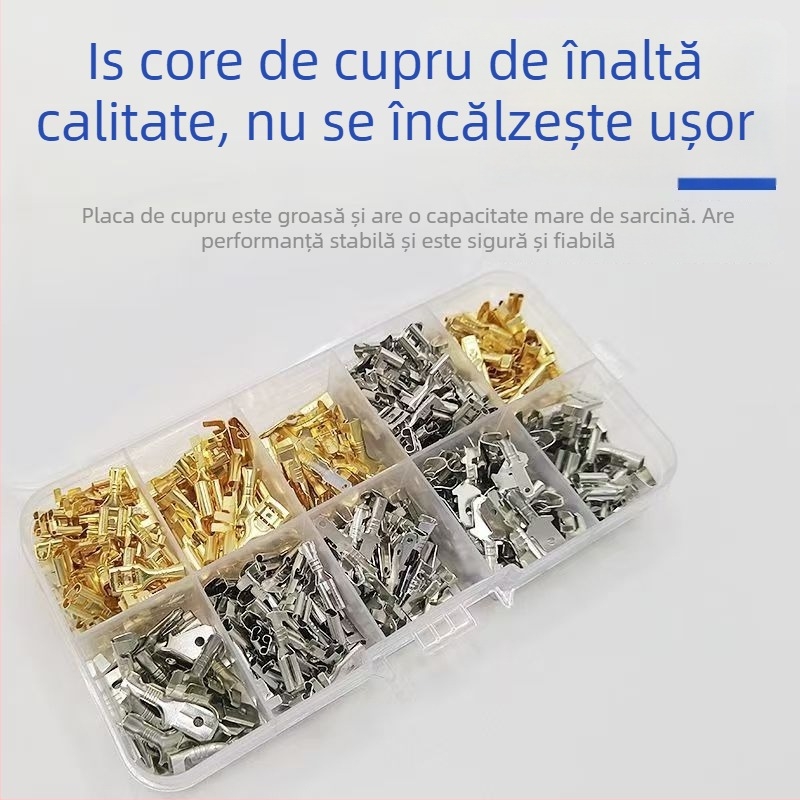 Bloc terminal din cupru, tip plug-in, configurație drept, model: terminal presat la rece