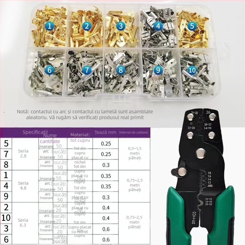 Bloc terminal din cupru, tip plug-in, configurație drept, model: terminal presat la rece