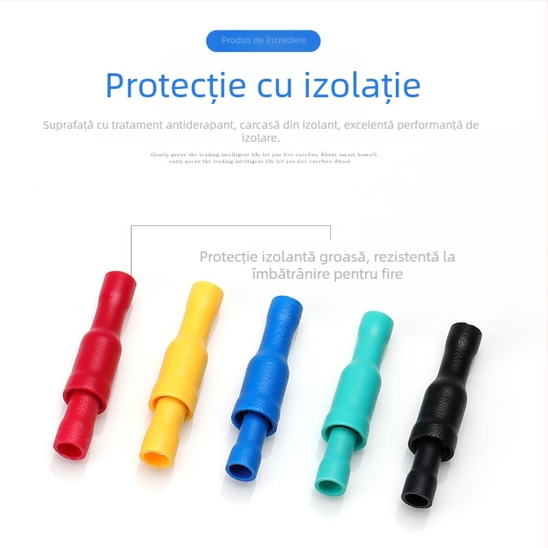 CHKL FRD Bullet conectori pentru cablu, terminale rapide prin presare la rece, masculi și femele, 50 de seturi în cutie, pentru electricieni