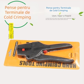 Set terminale pentru doi conductori, 200 buc., presare la rece, contact din cupru roșu, izolator PVC