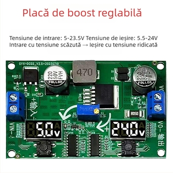 Modul LM2596S reglabil Boost/Buck cu afișaj dual de voltmetru, sursă de alimentare reglabilă pentru automobil – DIY