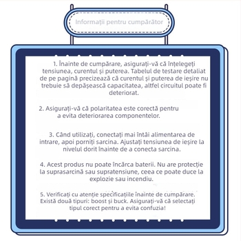 Modul LM2596S reglabil Boost/Buck cu afișaj dual de voltmetru, sursă de alimentare reglabilă pentru automobil – DIY