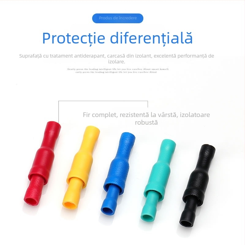 Conectori CHKL FRD pentru cablu, tip butt, presare la rece, cuplaj masculin și feminin, ambalați în cutie cu 50 de seturi