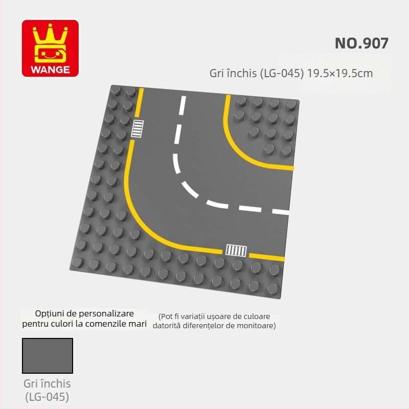 Placă de bază pentru blocuri de construcție, compatibilă cu LEGO mari piese, modele 905/906/907, brand Wange, plastic ABS, 0,2 kg, 100–200 piese