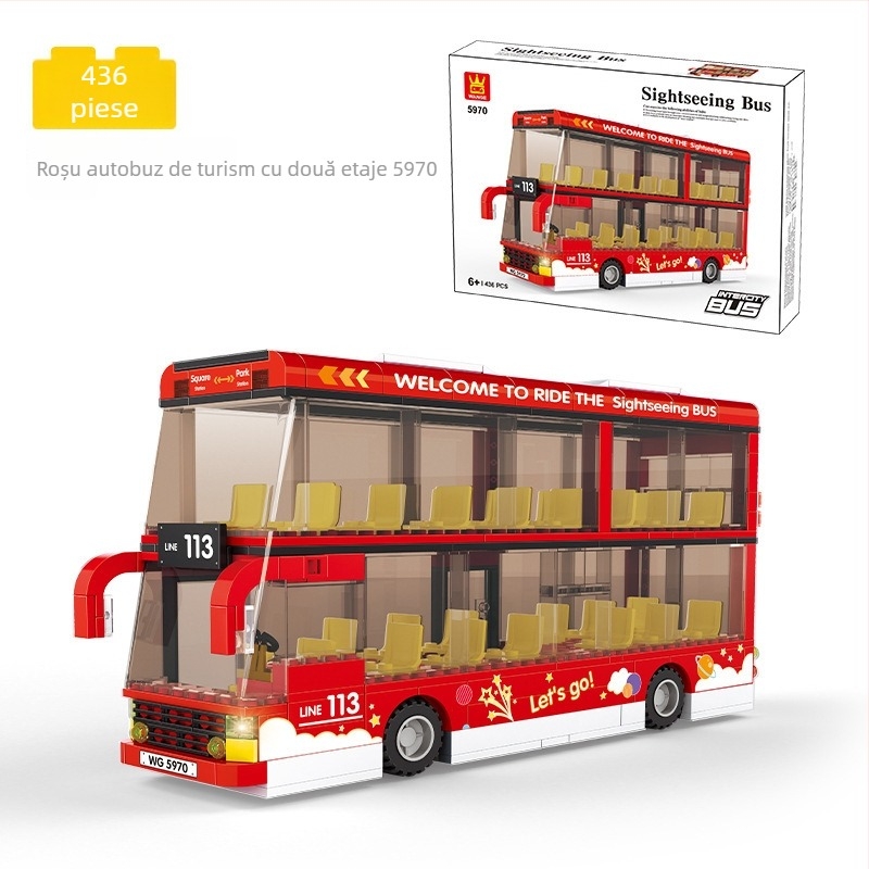 Placă de bază pentru drumuri din blocuri de construcție, compatibilă cu LEGO blocuri mari, ABS, 100–200 piese, pentru vârsta 7–14 ani