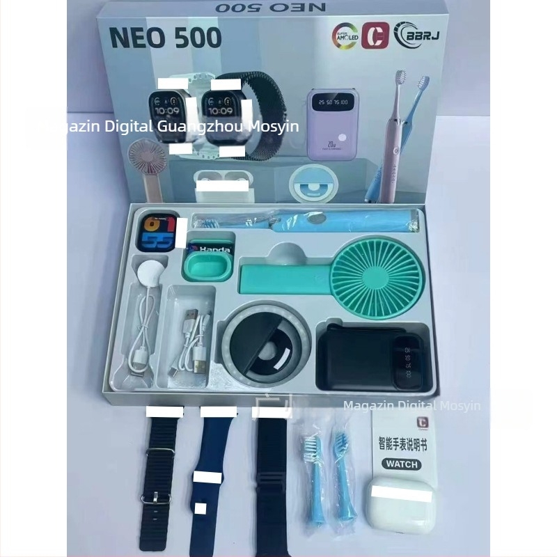 Neo500 ceas inteligent pentru bărbați și femei, cu ecran AMOLED, monitorizare ritm cardiac, numărătoare pași, apeluri Bluetooth, încărcare magnetică