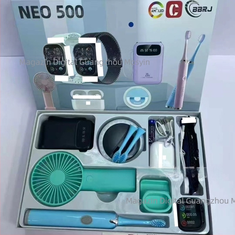 Neo500 ceas inteligent pentru bărbați și femei, cu ecran AMOLED, monitorizare ritm cardiac, numărătoare pași, apeluri Bluetooth, încărcare magnetică