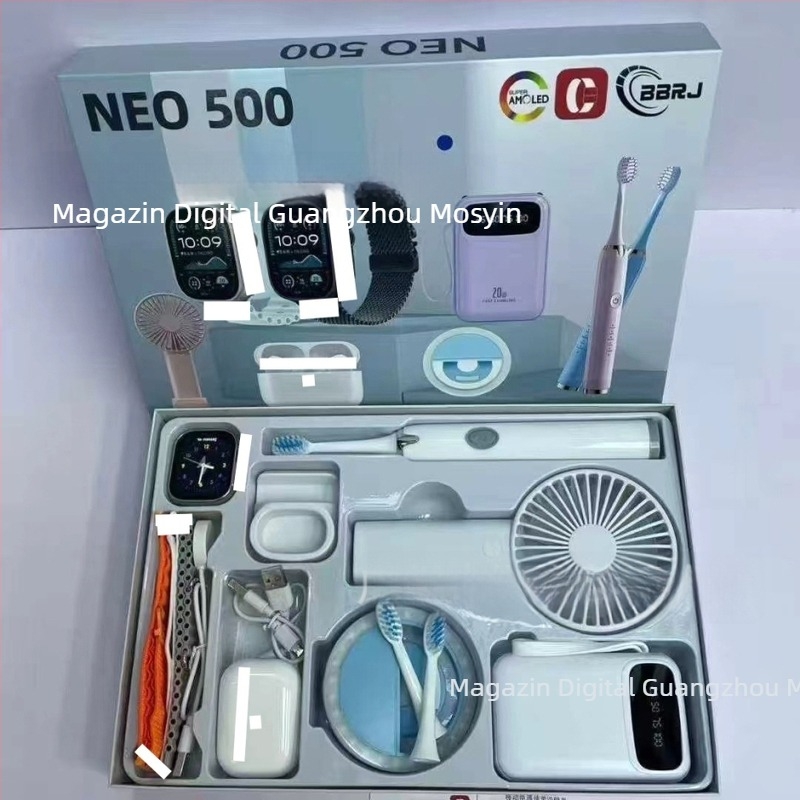 Neo500 ceas inteligent pentru bărbați și femei, cu ecran AMOLED, monitorizare ritm cardiac, numărătoare pași, apeluri Bluetooth, încărcare magnetică