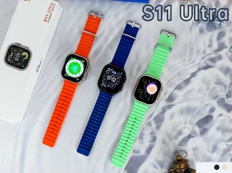 S11 Ultra Ceas inteligent — carcasă din aliaj de titan, ecran TFT, rezistent la apă pentru uz zilnic, autonomie baterie până la 7 zile, încărcare wireless