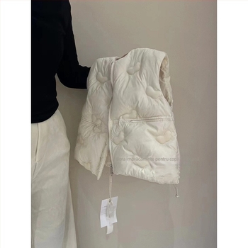 Vesta pentru copii cu puf de gâscă, fără mâneci, pentru toamnă, vârstă 3-8 ani, umplere 86-90%, poliester exterior