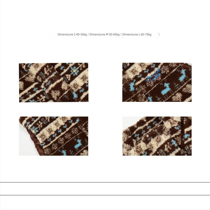 Vesta vintage Jacquard floral cu guler înalt, poliester gros, închidere cu nasturi pe o singură linie