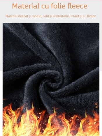 Jeanși denim cu căptușeală de fleece, micro-elastici, croială dreaptă, talie medie, iarnă 2024