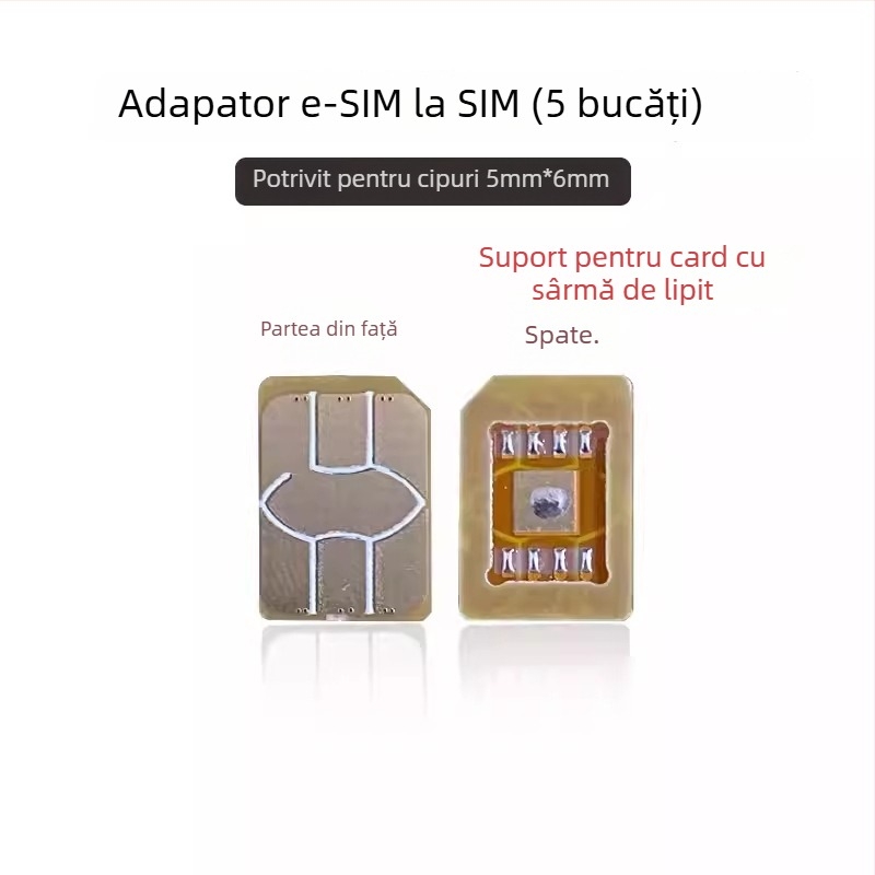 Adaptor eSIM către nano SIM pentru ceas inteligent, rezistent la temperaturi înalte, montaj extern, interfață USB 1.1, OEM disponibil