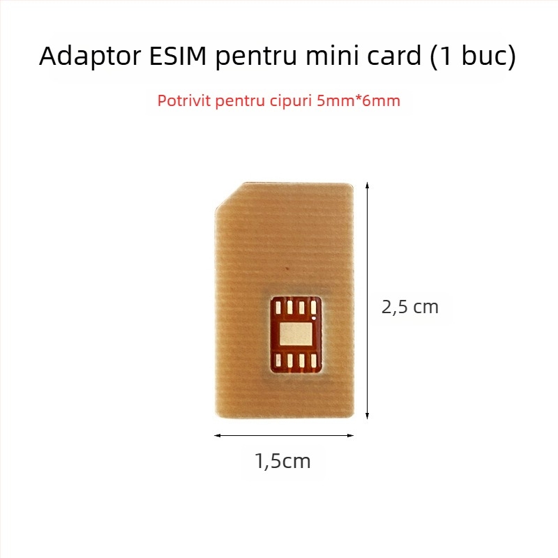 Adaptor eSIM către nano SIM pentru ceas inteligent, rezistent la temperaturi înalte, montaj extern, interfață USB 1.1, OEM disponibil