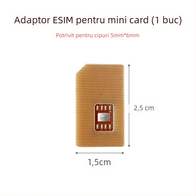 Adaptor eSIM către nano SIM pentru ceas inteligent, rezistent la temperaturi înalte, montaj extern, interfață USB 1.1, OEM disponibil