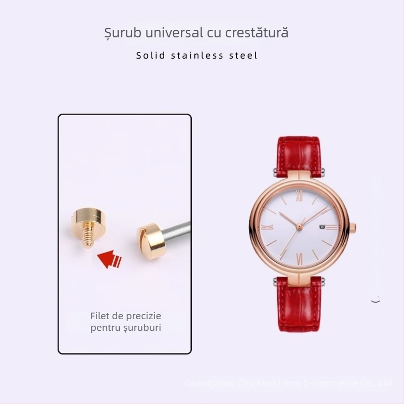 Youheng Șurub-ax pentru curea de ceas din oțel inoxidabil, cap conic, element de conectare, Nr. 1