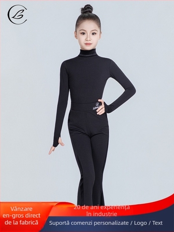 Îmbrăcăminte de dans latino pentru fete, copii și adulți – Iarnă 2025, material Crystal Hemp, Poliester 90–95%, stil dulce, stil urban elegant pentru purtare zilnică