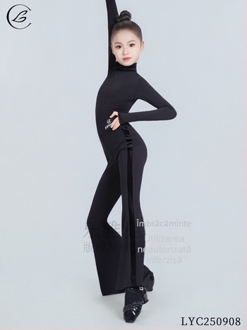 Îmbrăcăminte de dans latino pentru fete, copii și adulți – Iarnă 2025, material Crystal Hemp, Poliester 90–95%, stil dulce, stil urban elegant pentru purtare zilnică