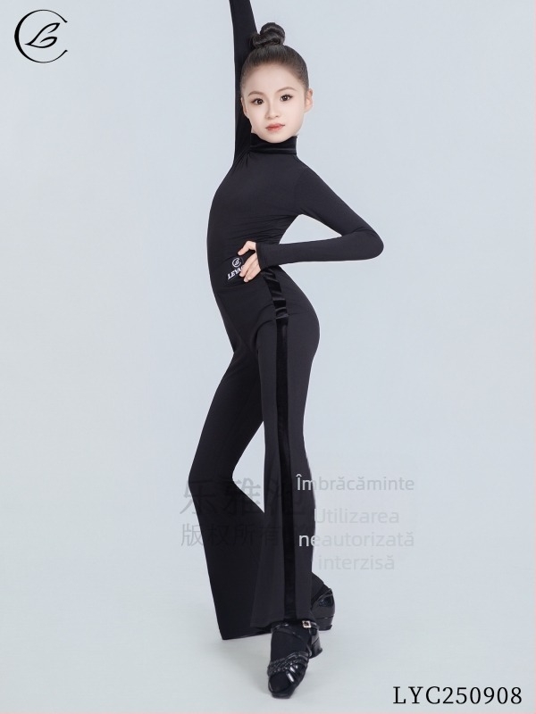 Îmbrăcăminte de dans latino pentru fete, copii și adulți – Iarnă 2025, material Crystal Hemp, Poliester 90–95%, stil dulce, stil urban elegant pentru purtare zilnică