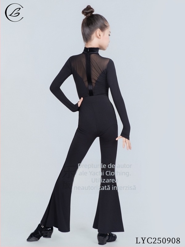 Îmbrăcăminte de dans latino pentru fete, copii și adulți – Iarnă 2025, material Crystal Hemp, Poliester 90–95%, stil dulce, stil urban elegant pentru purtare zilnică