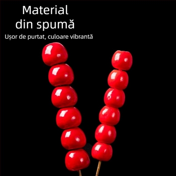 Prop fruct caramelizat simulat pentru reprezentații scenice și decor foto pentru copii — Tip: fruct simulat; Material: bule; Execuție: semi-mână și semi-mechanică; Personalizare: disponibilă