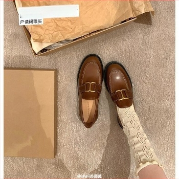 Loaferi pentru femei, vârf rotund, partea superioară din microfibră, talpa interioară din piele naturală, toc 3-5 cm, talpă din cauciuc