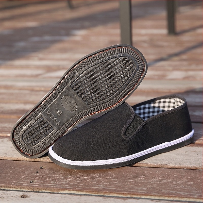 Pantofi din pânză unisex, talpă din cauciuc, vârf rotund, toc mic 1-3 cm