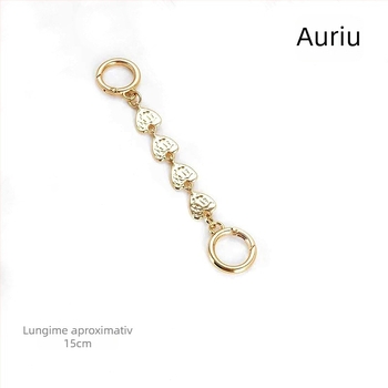 Lanț extensibil pentru curea de geantă, design inimă – aliaj de zinc, accesorii pentru geantă crossbody/pe umăr, Primăvara 2024