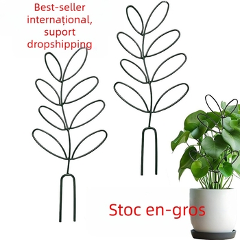 Suport de cățărare în formă de frunză, cadru din plastic turnat prin injecție, pentru plante de interior