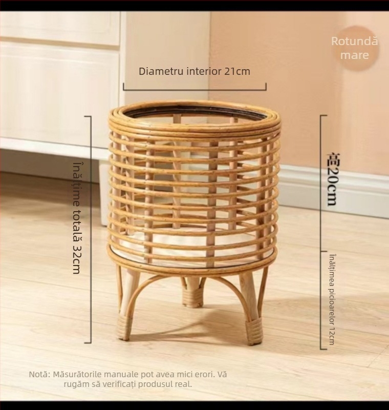 Ghiveci împletit în stil european pentru interior, decor pentru balcon, material din rășină, proces de fabricație din rășină, marcă: Altele