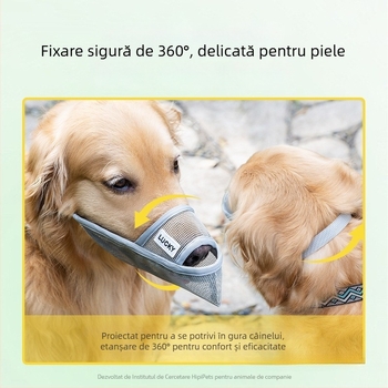 Botniță de câine din plasă respirabilă, anti-mușcare, anti-lătrat, anti-lingere (Material: Altul; Categorie: Altă; Import: Nu; Autorizare IP: Nu)