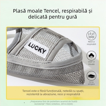 Botniță de câine din plasă respirabilă, anti-mușcare, anti-lătrat, anti-lingere (Material: Altul; Categorie: Altă; Import: Nu; Autorizare IP: Nu)
