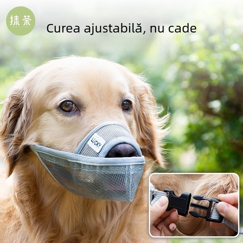 Botniță de câine din plasă respirabilă, anti-mușcare, anti-lătrat, anti-lingere (Material: Altul; Categorie: Altă; Import: Nu; Autorizare IP: Nu)
